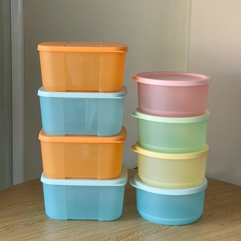 Bộ 8 Hộp Tupperware Trữ Đông 650ml + Trữ Mát 530ml Modular - Tupperware Trung Chính Hãng