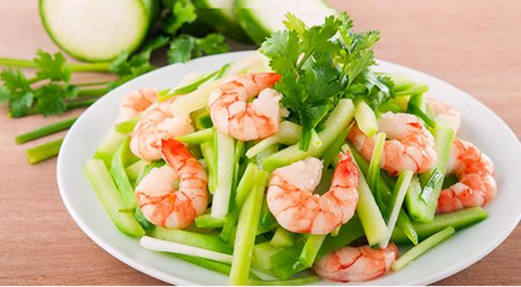 Tôm Xào Tỏi & Hành Tây