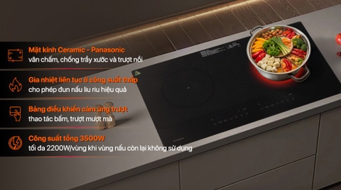 Bếp từ đôi âm Panasonic KY-H1WZ70KRA 3500W