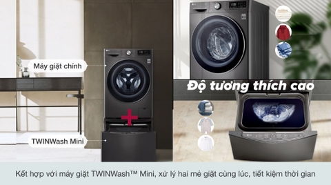 Máy giặt sấy LG Inverter 10.5 kg FV1450H2B
