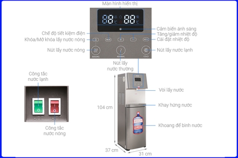 CÂY NÓNG LẠNH TOSHIBA RWF-1830UVBV