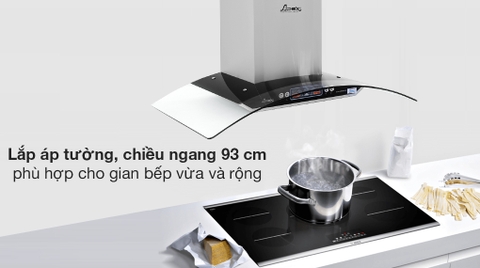 Máy hút mùi kính cong Apex APB6601-90C