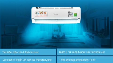 Máy lạnh Sharp Inverter 1 HP AH-X9XEW