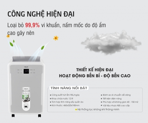 Máy Hút Ẩm Kidosu 90 Lít KD-D90L