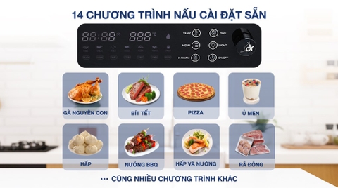 Lò chiên không dầu hơi nước Dreamer DKA-SAF118W 18 lít