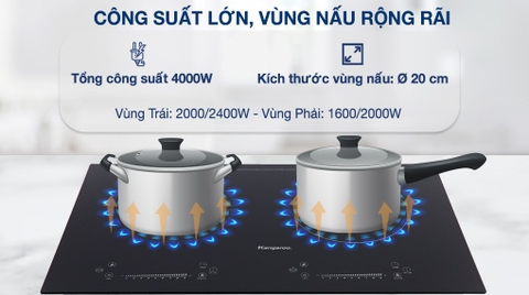 Bếp từ đôi lắp âm Kangaroo KG855i