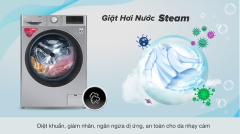 MÁY GIẶT LG 8.5KG MÀU XÁM 1408S4V