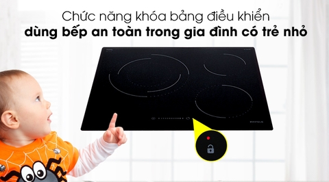 Bếp hồng ngoại 3 vùng nấu lắp âm Hafele HC-R603D