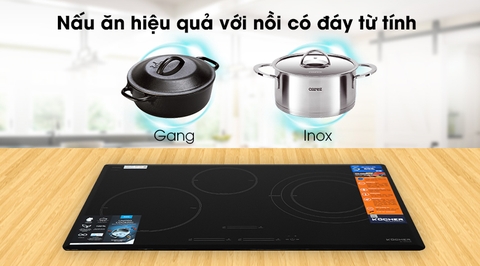 Bếp từ 3 vùng nấu lắp âm Kocher DI-855GE
