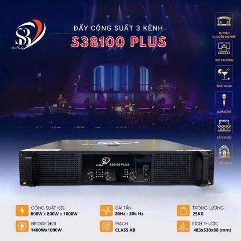Đẩy Công Suất 3 Kênh BS 3810 PLUS ( BSS )