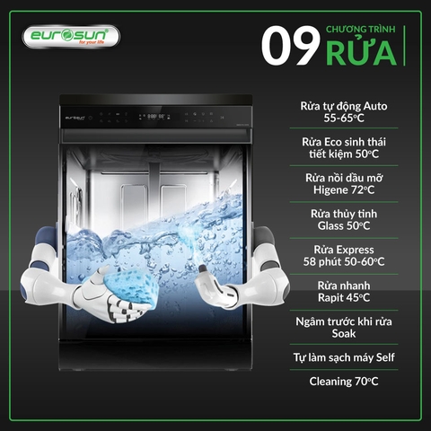 Máy rửa bát Eurosun SMS81EU19EB