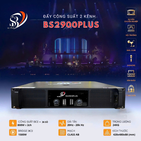 Đẩy Công Suất 2 Kênh BS – 2900PLUSS