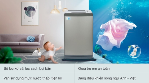 Máy giặt Aqua 8 KG AQW-KS80GT S
