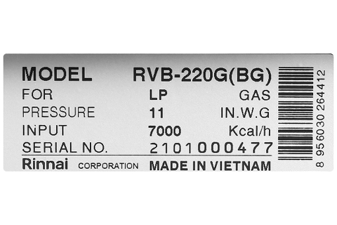Bếp ga âm Rinnai RVB-220G(BG)