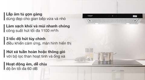 Máy hút mùi âm tủ Sunhouse SHB6288MT