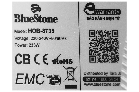Máy hút mùi kính cong BlueStone HOB-8735