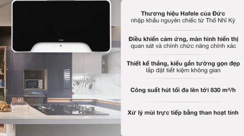 Máy hút mùi áp tường Hafele HH-WVGS90A