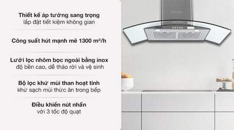 Máy hút mùi kính cong Kocher K-8890