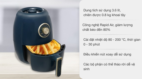 Nồi chiên không dầu Bear QZG-A14D1 3.6 lít