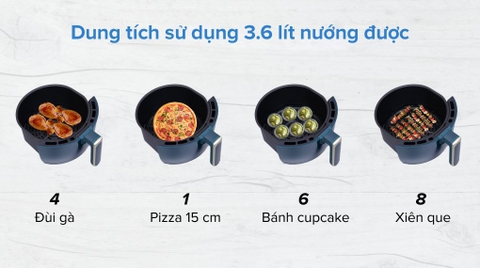 Nồi chiên không dầu Bear QZG-A14D1 3.6 lít