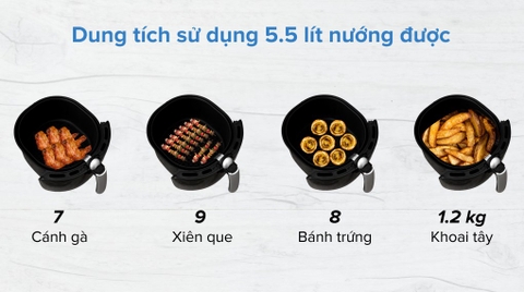 Nồi chiên không dầu BlueStone AFB-5873 5.5 lít