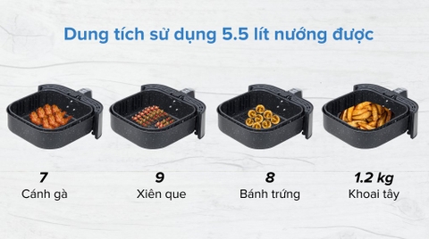 Nồi chiên không dầu BlueStone AFB-5880 5.5 lít
