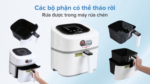 Nồi chiên không dầu Sunhouse SHD4086W 4.5 lít