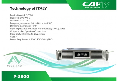 Đẩy CAF 2800 (HVAN)