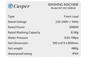 Máy giặt Caper 8,5kg WF- 85i140bgb