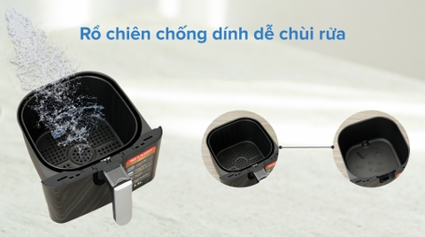 Nồi chiên không dầu Sharp KF-AF55EV-BK 5.5 lít