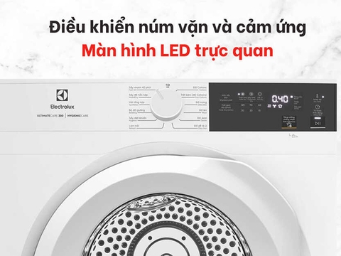 Máy sấy thông hơi Electrolux 9kg EDV904H3WC