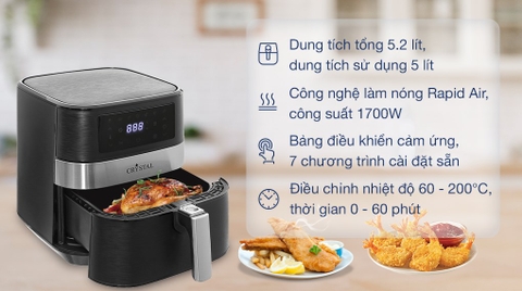 Nồi chiên không dầu Crystal TXG-S5T14 5 lít