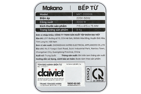 Bếp từ đôi Makano MKT-200006