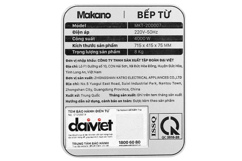 Bếp từ đôi Makano MKT-200007