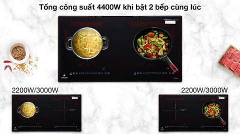 Bếp từ đôi lắp âm Pramie 2208