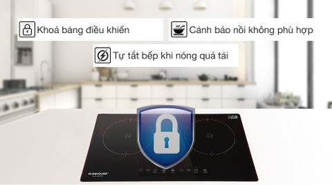 Bếp từ đôi lắp âm Sunhouse SHB9111MT