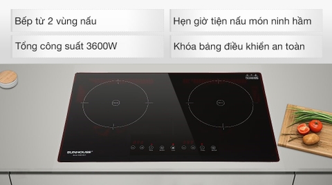 Bếp từ đôi lắp âm Sunhouse SHB9111MT