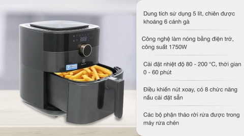 Nồi chiên không dầu Electrolux E6AF1-520K 5 lít