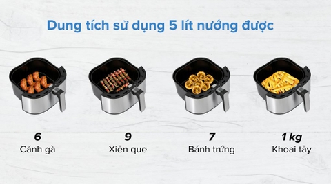 Nồi chiên không dầu Hafele AF-T5A (535.43.712) 5 lít