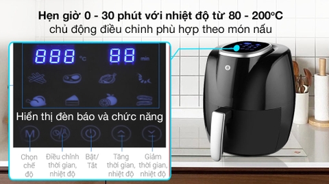 Nồi chiên không dầu Mishio MK-269 5 lí