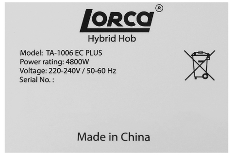 Bếp từ hồng ngoại lắp âm Lorca TA 1006EC PLUS