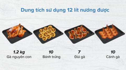 Lò chiên không dầu Kalite Q12 12 lít