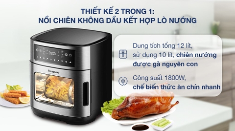 Lò chiên không dầu Kangaroo KG12AF1A 12 lít