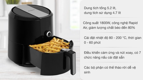 Nồi chiên không dầu Kangaroo KG55AF1A 5.2 lít