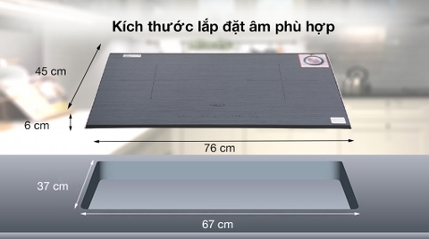 Bếp từ đôi lắp âm Chef's EH - DIH888E