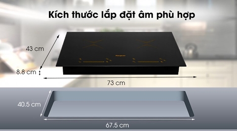 Bếp từ đôi lắp âm Kangaroo KG859i