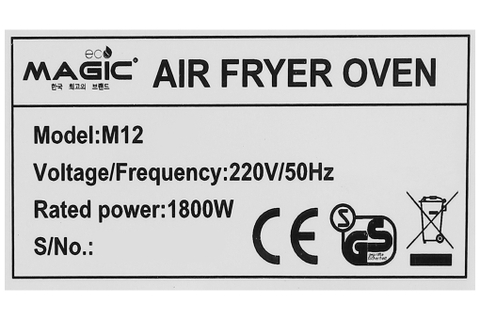 Lò chiên không dầu Magic Eco M12 12 lít