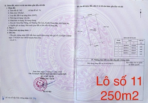 BĐS -  Lô Số 11 Xóm Đại Thắng, xã Thượng Tân Lộc
