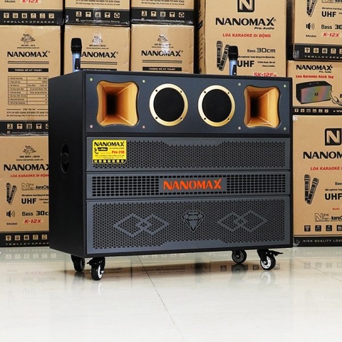 Loa Kéo Bình & Điện Nanomax Pro-218 Bass Đôi 50cm 3000w