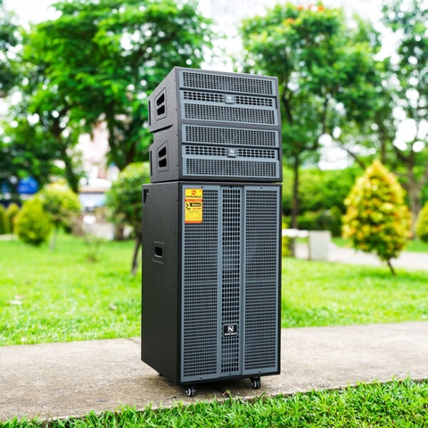 Loa Kéo Nanomax Pro-555b Bass Đôi Đứng Array 40cm 2400w